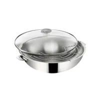 lagostina - wok 30cm avec couvercle en verre  12138042230 - salvaspazio+