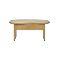 table basse relevable design haricot avec rangement en bois manguier massif l95 cm kokoa