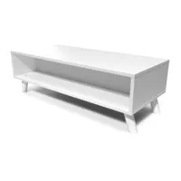 table basse scandinave bois rectangulaire viking  blanc vikingtablb-lb
