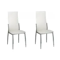 2 chaises de cuisine salon salle à manger design blanches helloshop26 1902003