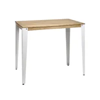 table mange debout lunds 39x110x110cm  blanc-vieilli. box furniture ccvl39110108 bl-ev