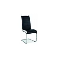 shyra - chaise bicolore style moderne - dimensions 102x41x42 cm - rembourrage en cuir écologique - chaise salle à manger - noir
