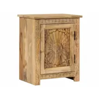 table de nuit chevet commode armoire meuble chambre bois de manguier massif 40 x 30 x 50 cm helloshop26 1402099