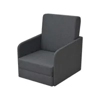 fauteuil chaise siège lounge design club sofa salon  convertible 595 x 72 x 725 cm tissu gris foncé helloshop26 1102089par3