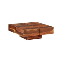 table basse table de salon  bout de canapé 80x80x30 cm bois d'acacia massif meuble pro frco37367