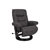 fauteuil de relaxation design - max - microfibre chocolat