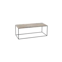 table de salon rectangle nizi en aluminium argent - noir 20100998803