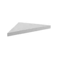 etagère d'angle en résine finition pierre naturelle - 24 x 24 cm x 2,4 cm d'épaisseur - blanche cornerresin9010