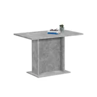 fmd table de salle à manger 110cm gris béton