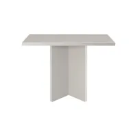table de salle à manger matilda carrée en panneau stratifié 3cm taupe 100x100cm 108243