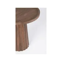 bobochic table basse d.46 cm rimbaud bois massif de manguier marron foncé
