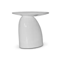 table d'appoint parabole - style eero aarnio - fibre de verre - 60cm blanc