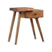 table de chevet  bout de canapé  table d'appoint chevet bois d'acacia massif 45 x 32 x 55 cm -neww37531