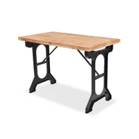 table de salon salle à manger dîner design sapin massif dessus de table en bois helloshop26 0902253