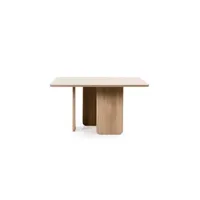 table de repas carré bois naturel - teulat arq - l 2137 x l 137 x h 75 cm - neuf