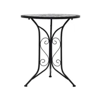 table de bistro-table à manger - table de bar mosaïque gris 61 cm céramique togp81070
