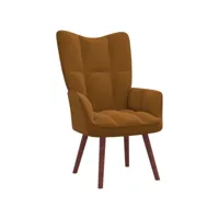 fauteuil bergère marron velours