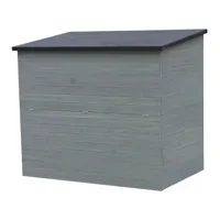 coffre de jardin en bois caja - 137 x 91 x 121 cm - anthracite