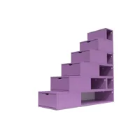 escalier cube de rangement hauteur 150cm  lilas esc150-li