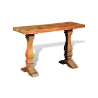 table console - table d'appoint bois de récupération massif