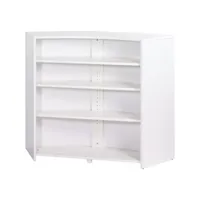 meuble bar, meuble comptoir blanc 135 cm - coloris: verres 941 snack130bl941