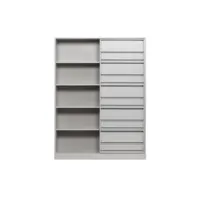 swing - armoire avec porte coulissante en bois - couleur - gris clair