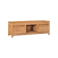 meuble tv  banc tv armoire de rangement 100x30x35 cm bois de teck massif meuble pro frco20669