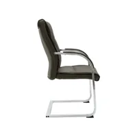 vidaxl chaise de bureau cantilever gris similicuir 289342