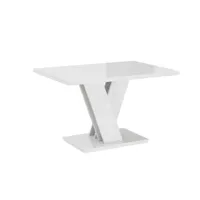 table basse malava - blanc laque 100 x 70 cm