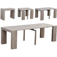 table console extensible elsa - 300-50 x 94 x 75 cm - chêne
