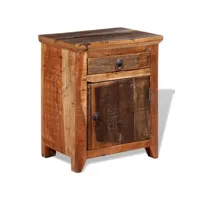 vidaxl table de chevet bois d'acacia solide et bois de récupération 243968