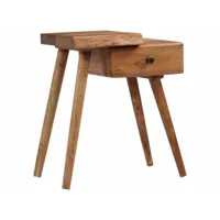 table de nuit chevet commode armoire meuble chambre bois d'acacia massif 45 x 32 x 55 cm helloshop26 1402029
