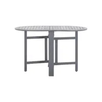table de jardin - table d'appoint - table d'extérieur gris 120x70x74 cm bois d'acacia massif togp49841
