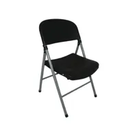 chaises pliantes bolero noires et grises (2)