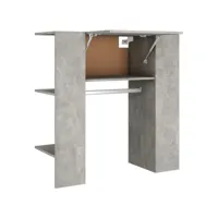 armoire de rangement, armoire de couloir gris béton 97,5x37x99 cm bois d'ingénierie pks63229 meuble pro