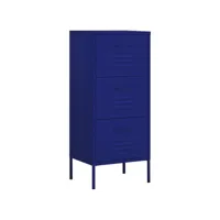 armoire de rangement bleu marine 42,5x35x101,5 cm acier