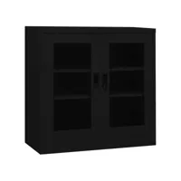 armoire de bureau noir 90x40x90 cm acier