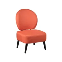 skalan - fauteuil crapaud tissu coloris corail