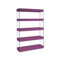 etagères design bois laqué violet cubique