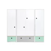 armoire 4 p colorflex mint-p grey