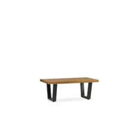 table basse bois metal marron 120x60x40cm - bois-métal - décoration d'autrefois