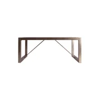 table salon en fer marron, 200x100x80 cm