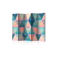 paravent 5 volets - oriental triangles ii [room dividers] a1-paraventtc0809