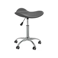 tabouret de salon et spa  tabouret ergonomique  gris similicuir meuble pro frco67327