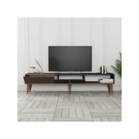 meuble tv design bois et anthracite 180 cm nola