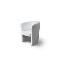 kori - fauteuil cabriolet - en tissu bouclette tendance - lisa design - blanc