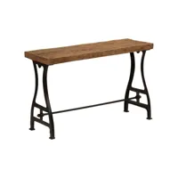 table console bois de récupération massif 120 x 40 x 76 cm