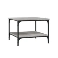 table de salon sonoma gris 55x55x40 cm bois d'ingénierie