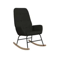 chaise à bascule, rocking chair design contemporain, fauteuil relax noir tissu oiu7184 meuble pro