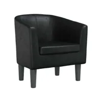 fauteuil salon - fauteuil cabriolet noir similicuir 70x56x68 cm - design rétro best00003296733-vd-confoma-fauteuil-m05-2507